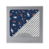 Serenity and Finley Stripe Bamboo Muslin Newcastle Blanket - HoneyBug 