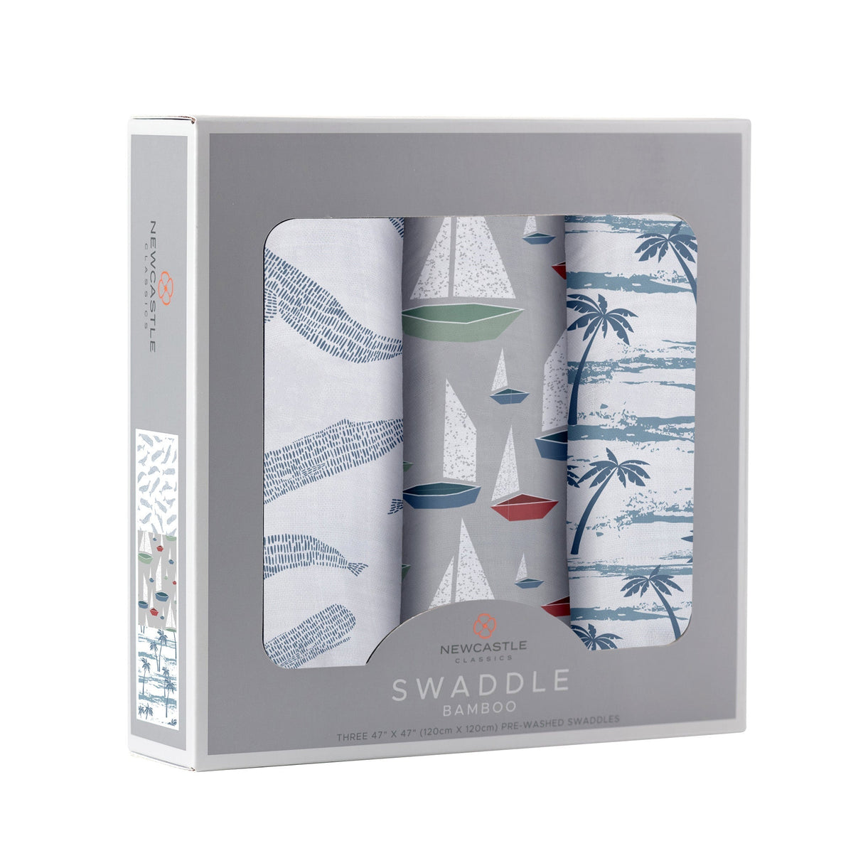 Ocean Tides Bamboo Swaddle 3 Pack - HoneyBug 