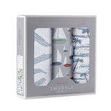 Ocean Tides Bamboo Swaddle 3 Pack - HoneyBug 