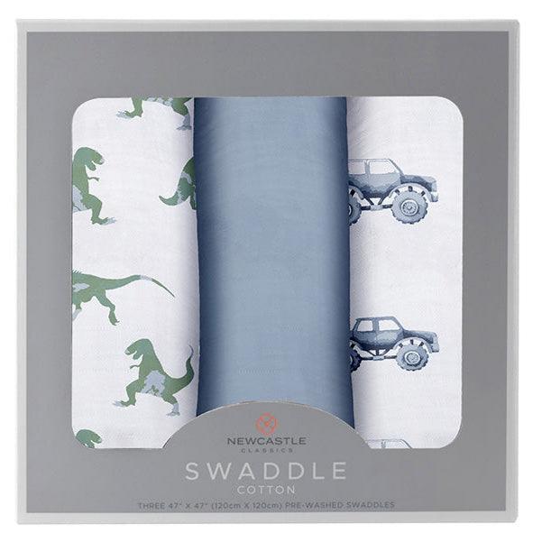 Rough Terrain Cotton Swaddle 3 Pack - HoneyBug 