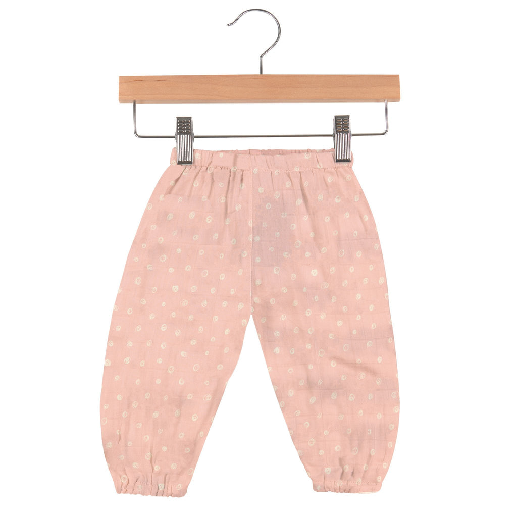 Pink Pearl Polka Dot Newcastle Mini Pants - HoneyBug 