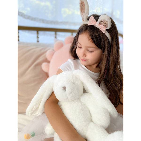 Cotton White Bunny Plush Toy - HoneyBug 