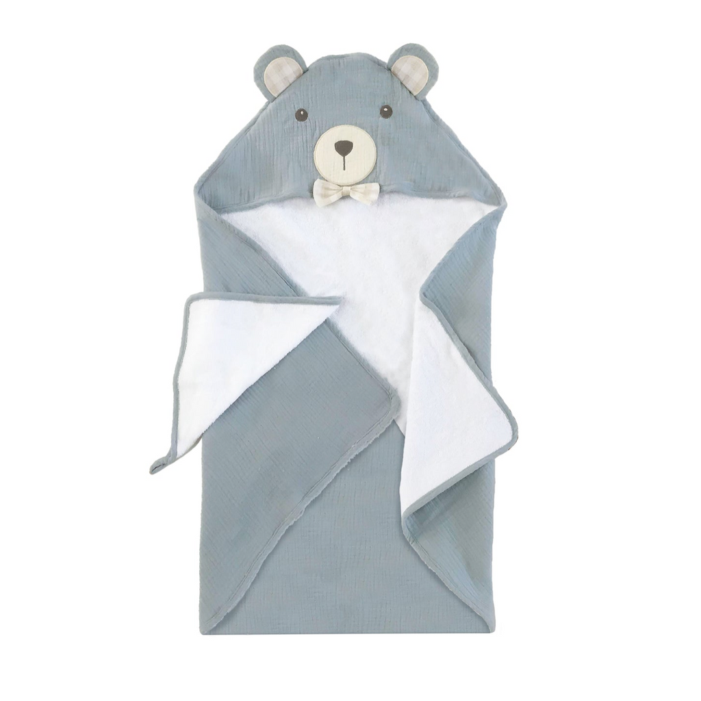 Petit Bear Terry Muslin Towel and Washcloth Set - HoneyBug 