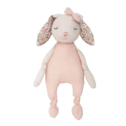 Pink Bunny Muslin Knotted Doll - HoneyBug 
