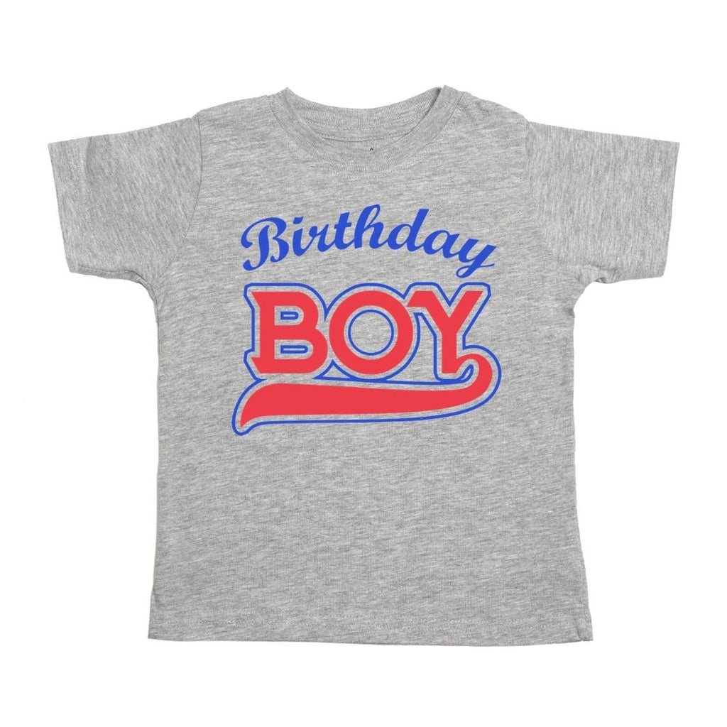 Birthday Boy Baseball Tee - Gray - HoneyBug 