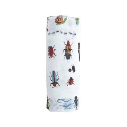 Deluxe Muslin Swaddle Blanket - Bugs - HoneyBug 
