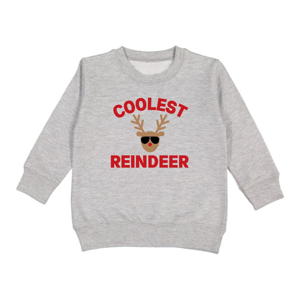 Coolest Reindeer Sweatshirt - Gray - HoneyBug 