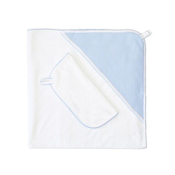 Bubble Hooded Towel - Blue - HoneyBug 
