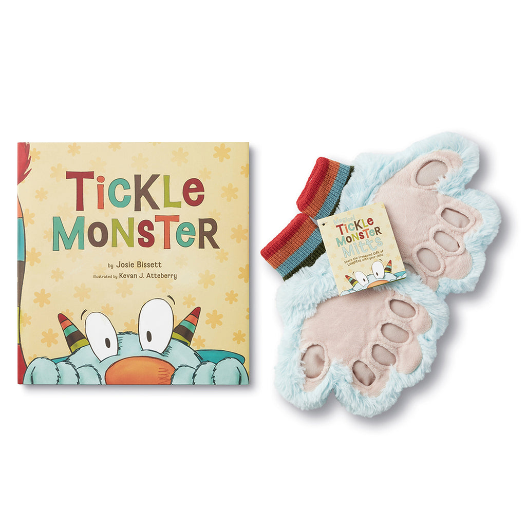 Tickle Monster: Tickle Mitts + Book Set - HoneyBug 
