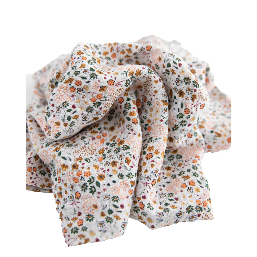Cotton Muslin Swaddle Blanket Set - Pressed Petals - HoneyBug 