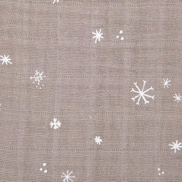 Cotton Muslin Swaddle Blanket - Snow Flurries - HoneyBug 