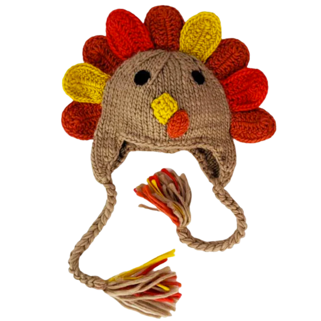 Turkey Earflap Beanie Hat - HoneyBug 