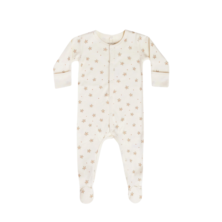 Full Snap Footie | Dotty Floral - HoneyBug 
