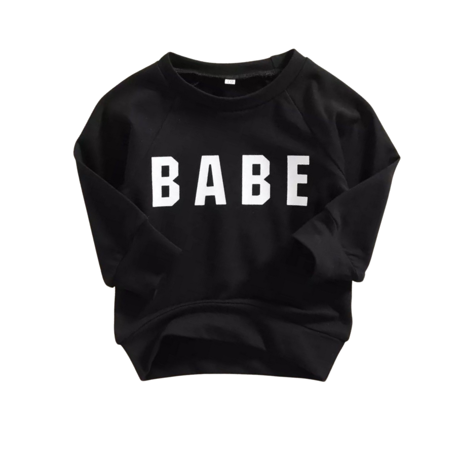 Tiny Babe Pullover - Black - HoneyBug 