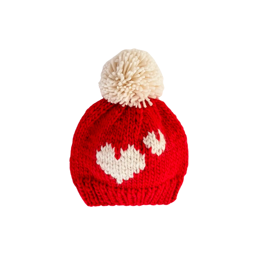 Sweetheart Red Knit Beanie Hat - HoneyBug 