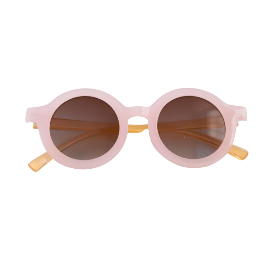 Round Sunglasses for Toddler- Clear Pink/Peach - HoneyBug 