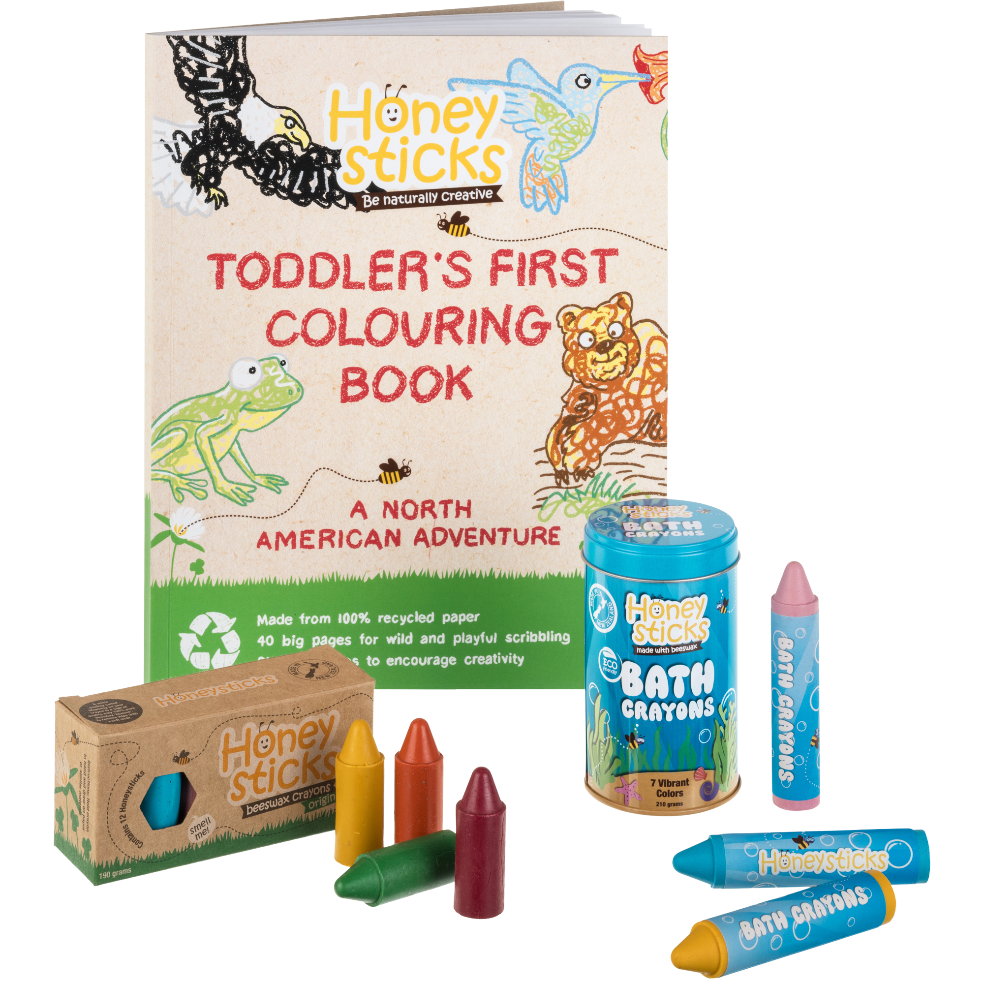 The Busy Bee Coloring Set by Honeysticks USA - HoneyBug 