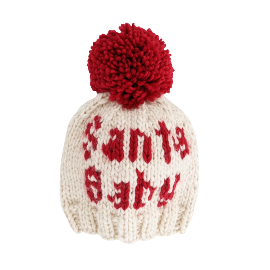 Santa Baby Hand Knit Beanie Hat - HoneyBug 