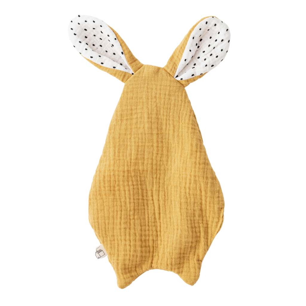 Muslin Bunny Lovey - Mustard - HoneyBug 