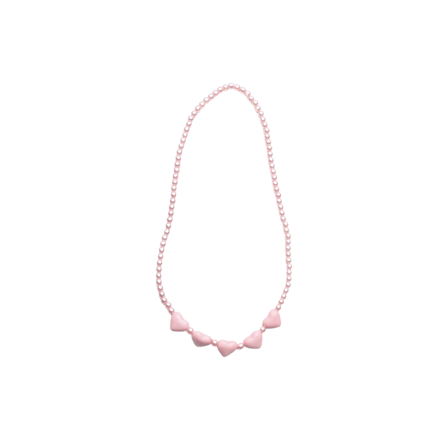 Heart Necklace - Pink - HoneyBug 