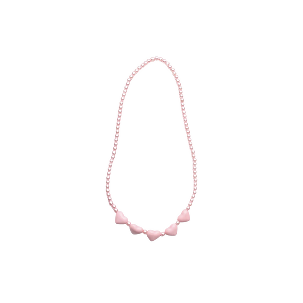 Heart Necklace - Pink - HoneyBug 