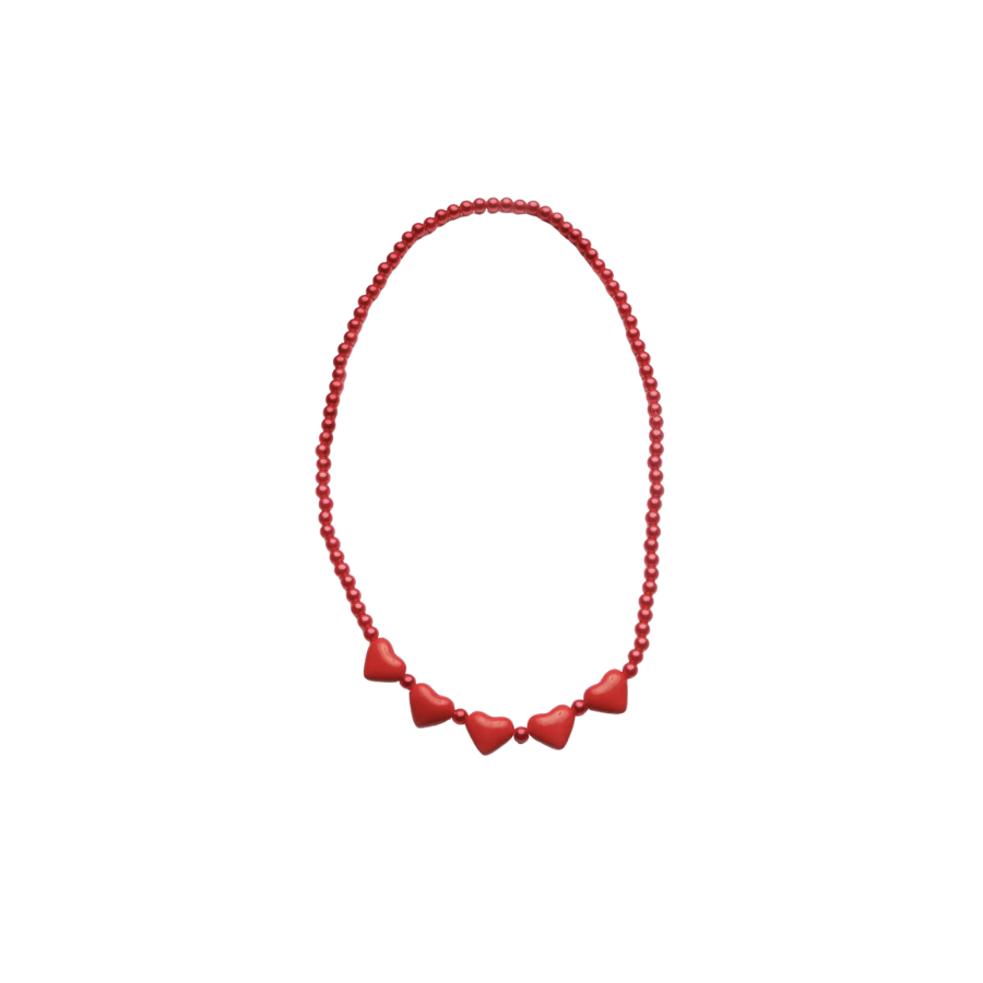 Heart Necklace - Red - HoneyBug 