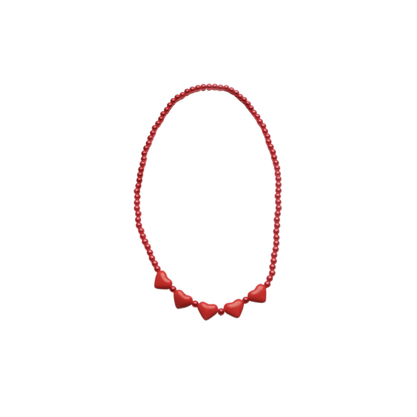 Heart Necklace - Red - HoneyBug 
