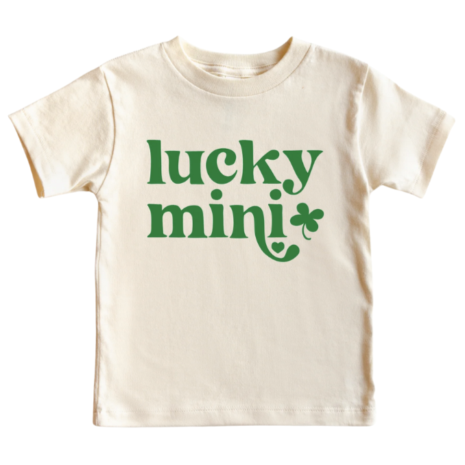 Lucky Mini St Patrick's Day Shirt - Natural - HoneyBug 