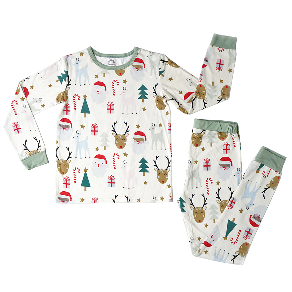 Santa and Friends Toddler Pajama Set - HoneyBug 