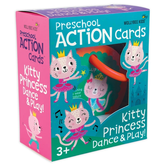 Preschool Action Cards - Kitty Princess Dance & Play! - HoneyBug 