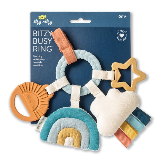 Bitzy Busy Ring Teething Activity Toy - Cloud - HoneyBug 