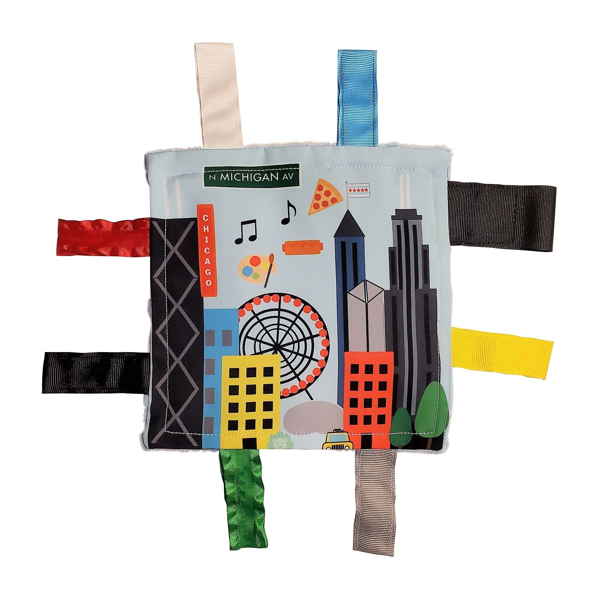 Chicago, Illinois - Baby City Learning Crinkle Squares 8