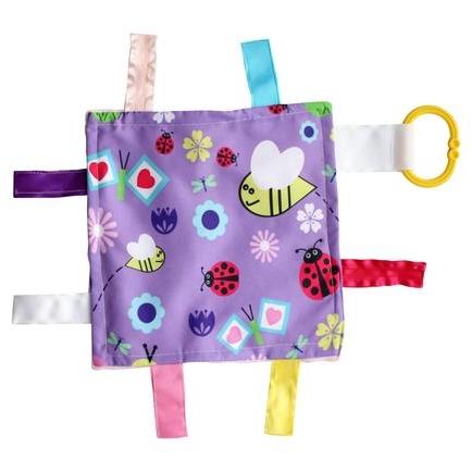 Garden Butterfly Bees Crinkle Tag Square Baby Toy 8