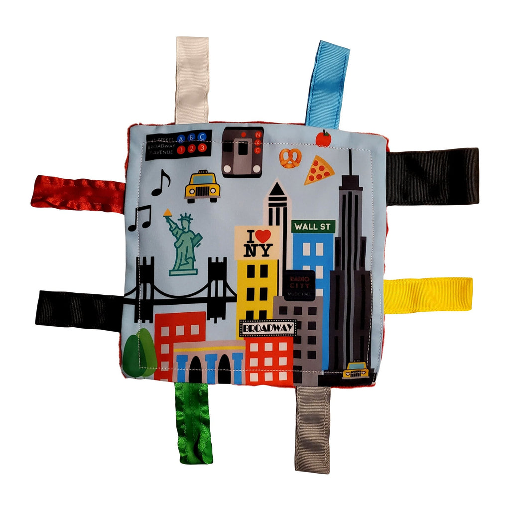 New York City - Baby City Learning Crinkle Squares 8"x 8" - HoneyBug 