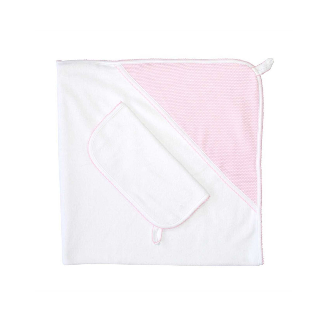 Bubble Hooded Towel - Pink - HoneyBug 