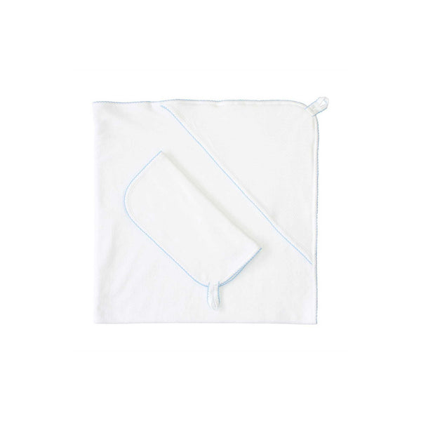 White Bubble Hooded Baby Towel - HoneyBug 