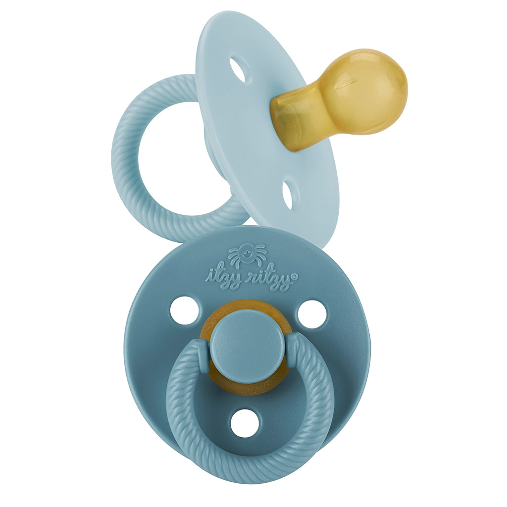 Itzy Soother™ Blue Natural Rubber Pacifier Sets - HoneyBug 