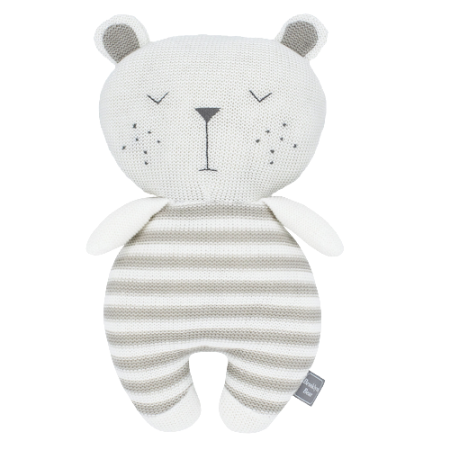Cotton Knitted Toy - Brooklyn Bear - HoneyBug 