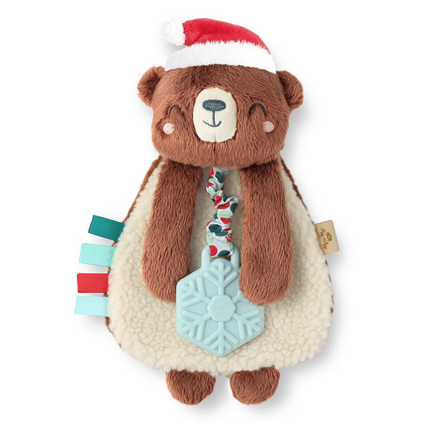 Itzy Lovey Holiday Bear Plush + Teether Toy - HoneyBug 