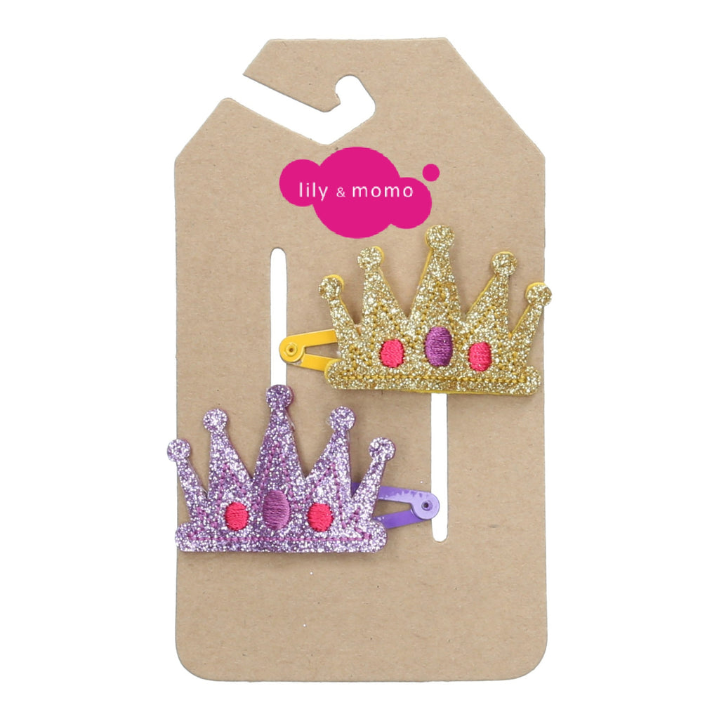 Princess Hair Clips - Lilac and Gold - HoneyBug 