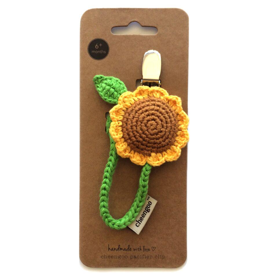 Sunflower Pacifier Clip - HoneyBug 