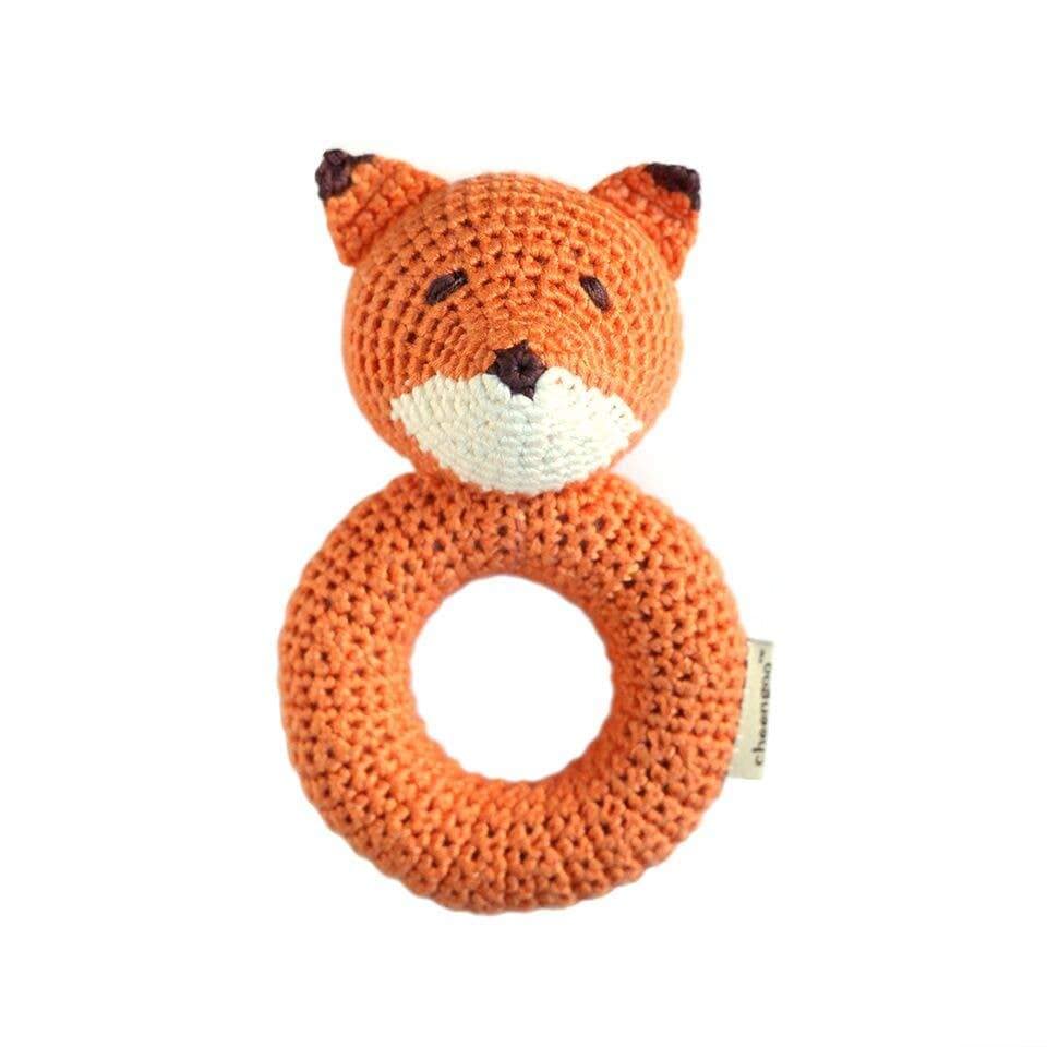 Fox Ring Hand Crocheted Rattle - HoneyBug 