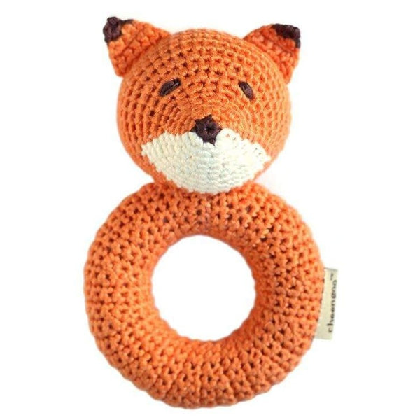 Fox Ring Hand Crocheted Rattle - HoneyBug 