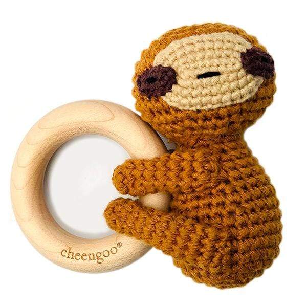 LittleCuddlers Teething Rattle - Sloth - HoneyBug 