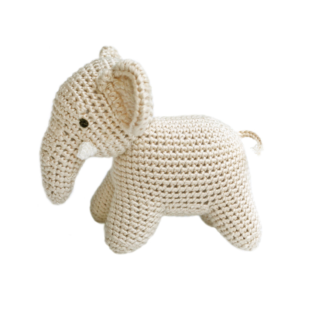 Standing Elephant Crocheted Rattle - HoneyBug 