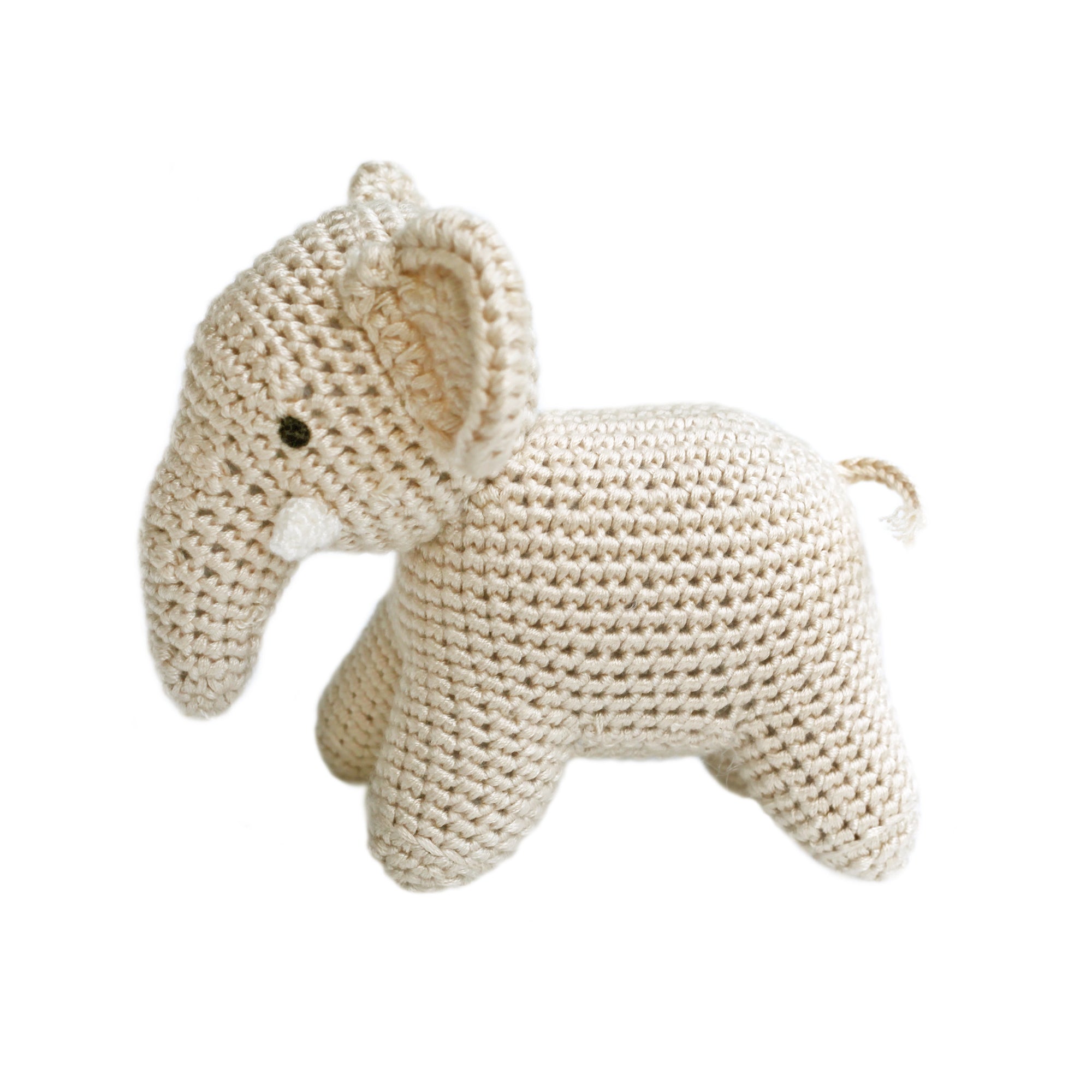 Standing Elephant Crocheted Rattle - HoneyBug 