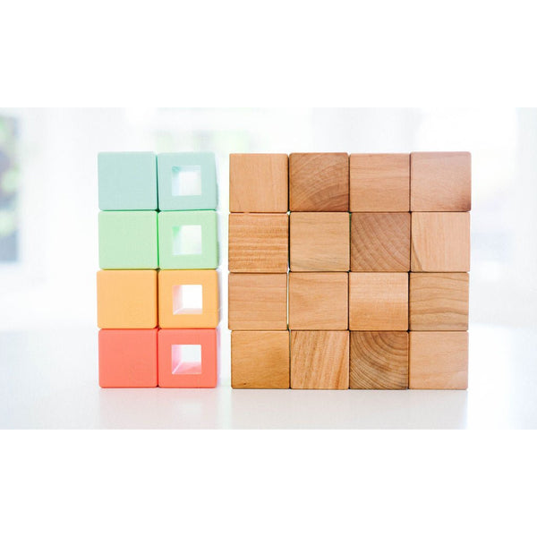 Classic Silicone + Wood Block Set - HoneyBug 