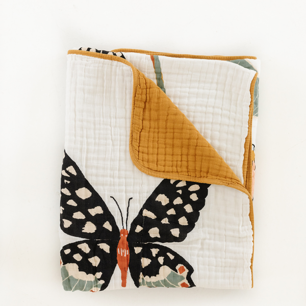 Large Butterfly Collector Throw Blanket - HoneyBug 