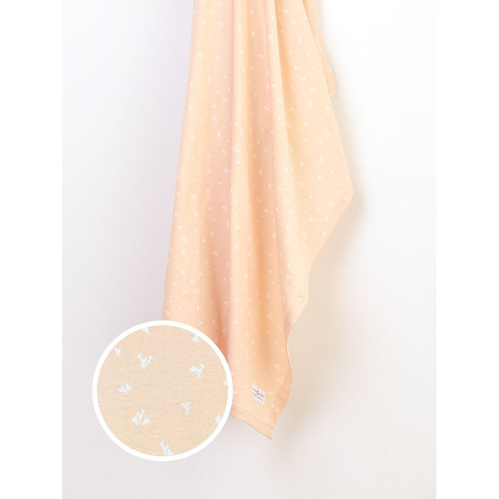Swaddle Blanket - Cora Floral / Peach - HoneyBug 