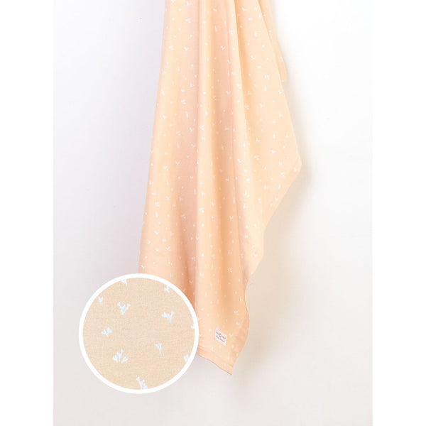 Swaddle Blanket - Cora Floral / Peach - HoneyBug 